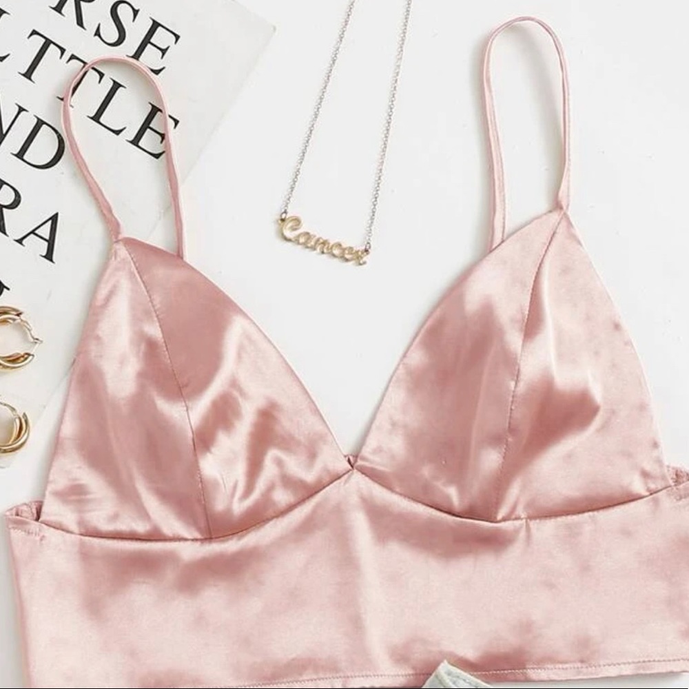 Shirred Back Statin Bralette Top
